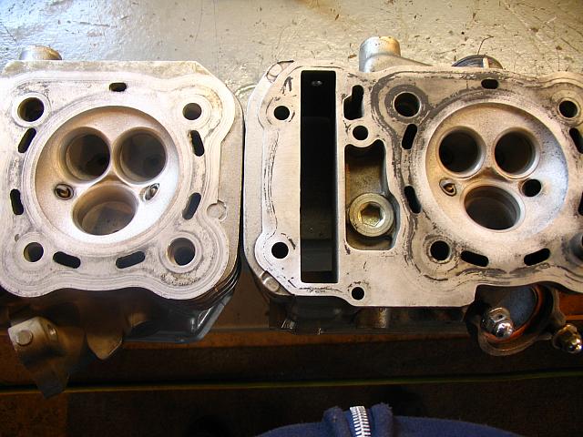 Guess which head has stock valves...